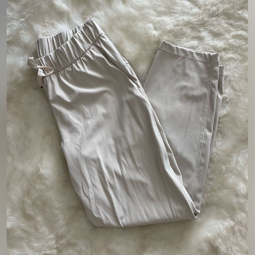 Stretchy Pants Cream Drawstring Stretch Sweats Activewear Tan Khaki Medium